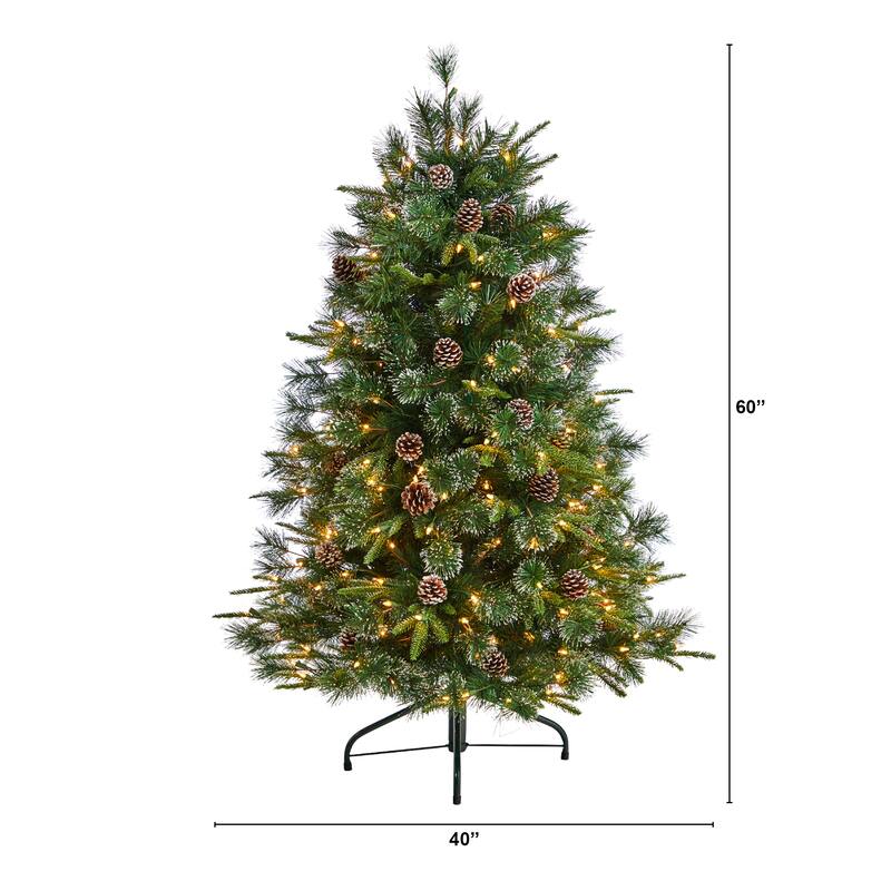 5' Snowed Tipped Clermont Mixed Pine Christmas Tree - 60