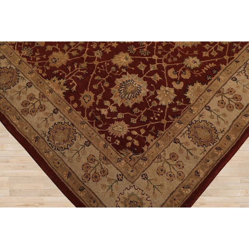 5'6''x8'6'' Hand Tufted Wool Burnt Orange Nourison Plush Pile Rug - 5' 6'' x 8' 6''