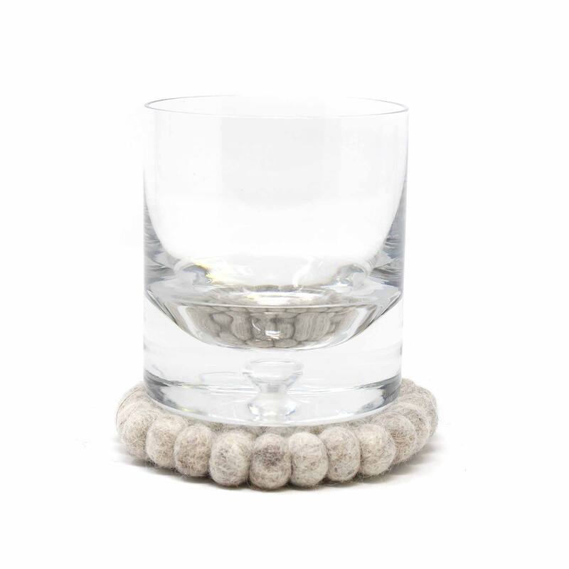 Handcrafted Felt Trivet & Coaster Set, Rose Quartz