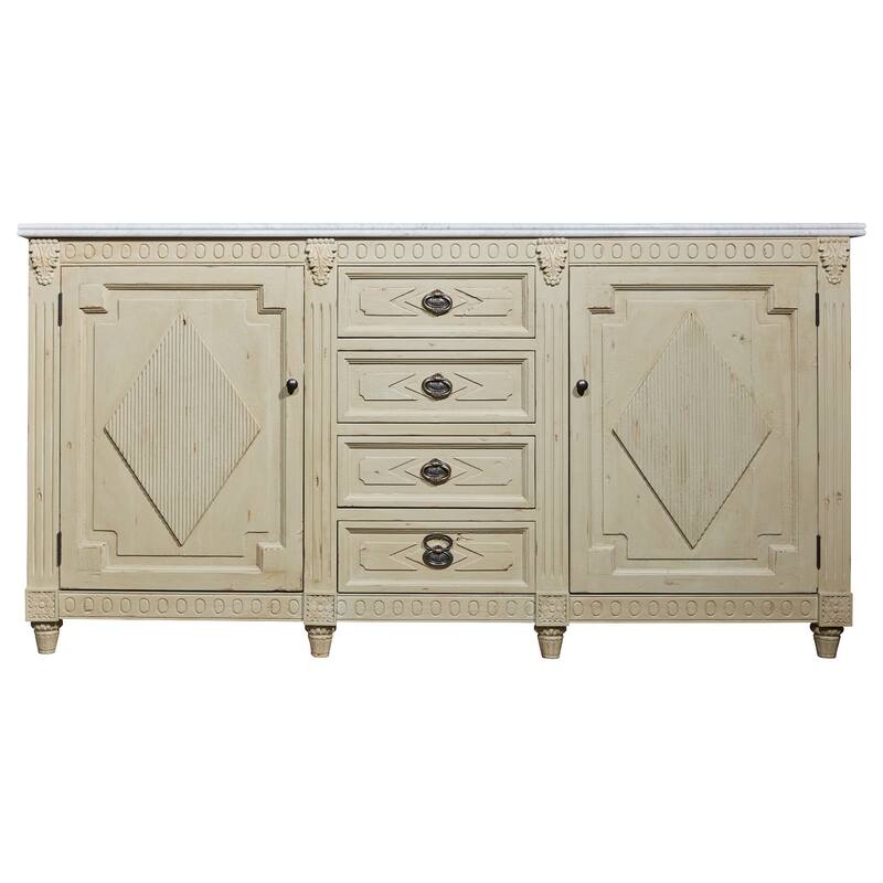 Reclaimed Pine Double Carved Vanity