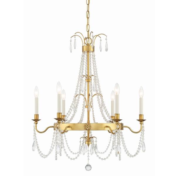 slide 2 of 5, Crystorama Lighting Group MAI-18606 Maizey 6 Light 28" Wide Crystal