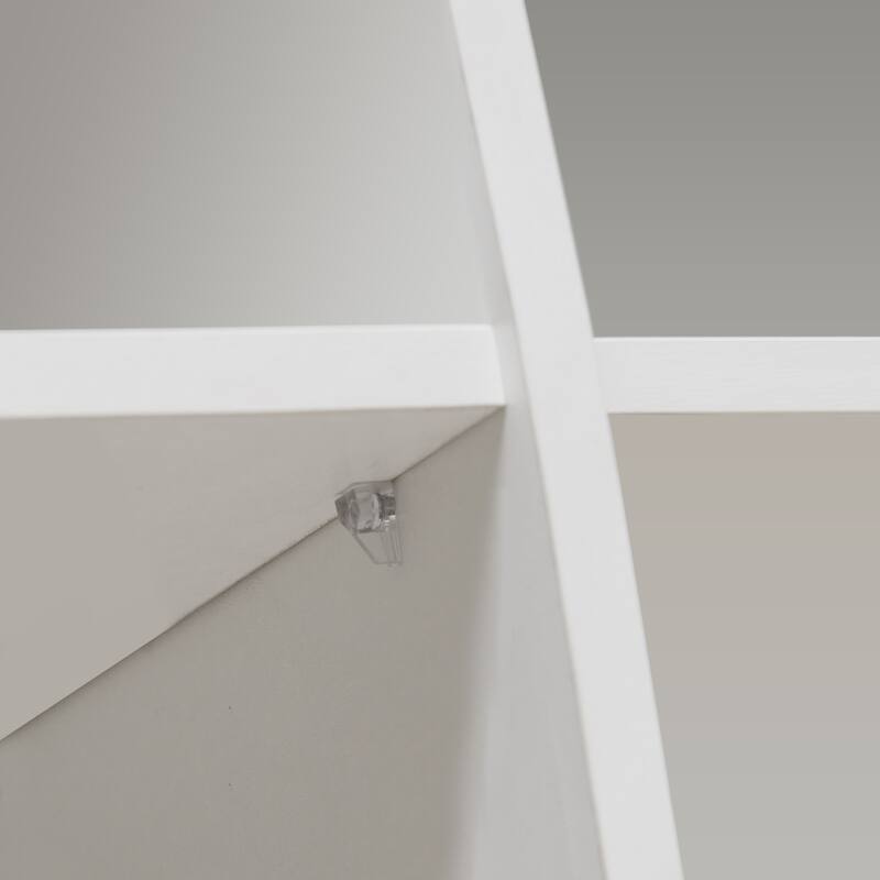 White Modern Style 51.18" TV Stand with LED Light and 3 Doors for Living Room