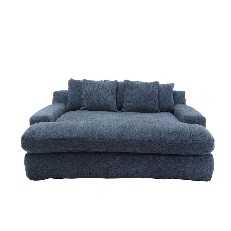 2-seater lazy sofa With 5 back pillows,Comfy Sofa- Deep Seat Couch for Living Room