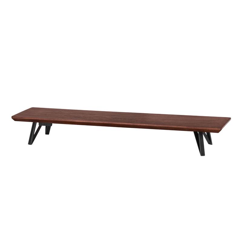 Jani Wood Monitor Stand Riser Desk - Ergonomic Design Stand, Desktop Organizer Table for Home, Office Workspace, Gaming Desk