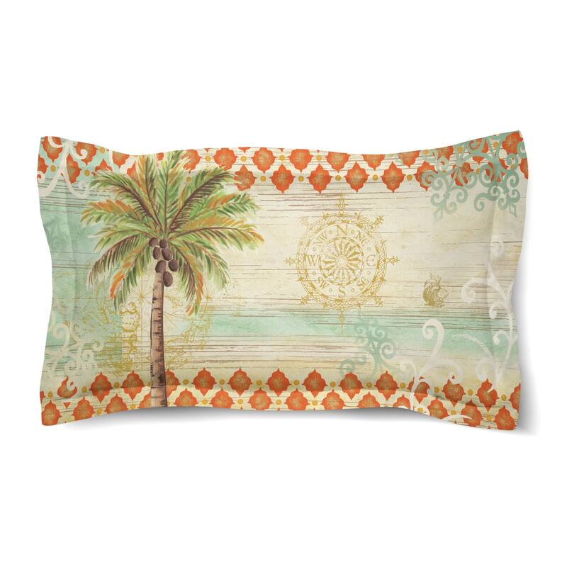 Laural Home Spice Palm Duvet Sham - King