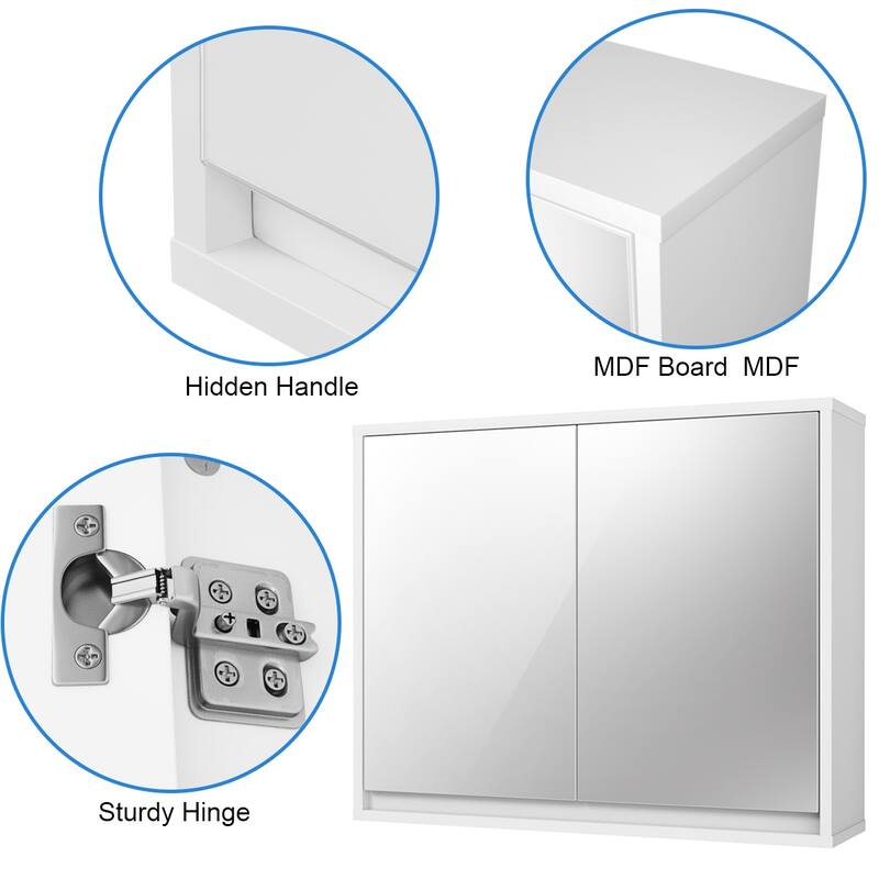 Costway Wall Mounted Bathroom Storage Cabinet Medicine Cabinet