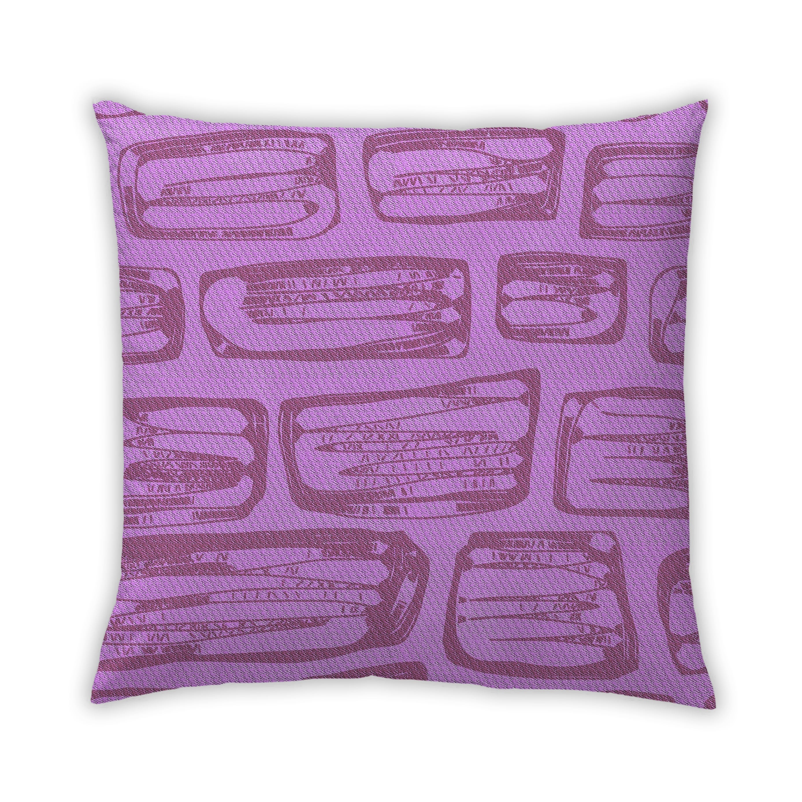 Ahgly Company Patterned Purple Throw Pillow