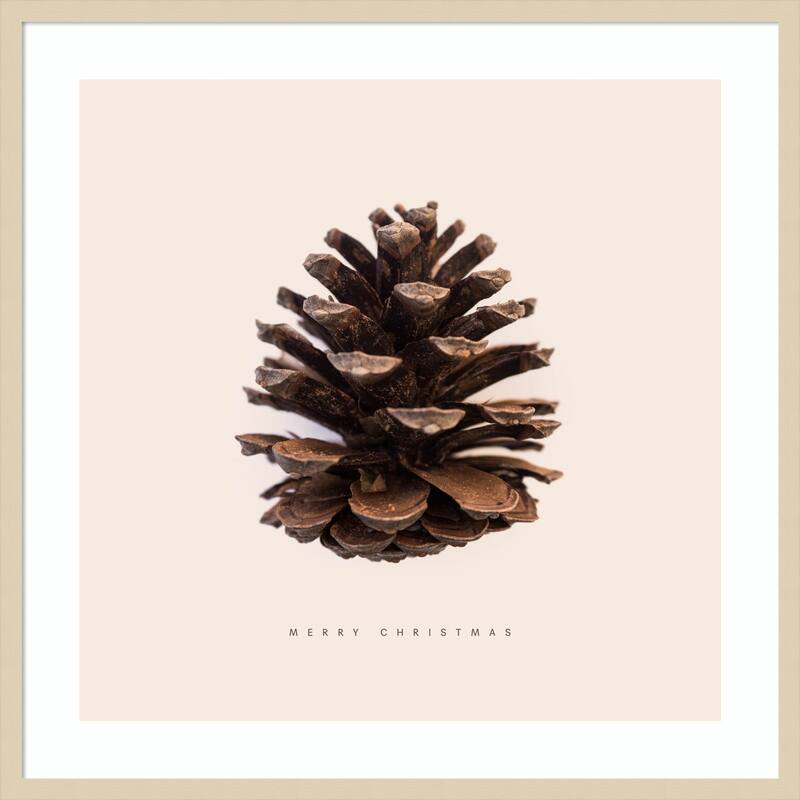 Merry Christmas No 1 by Florent Bodart Wood Framed Wall Art Print