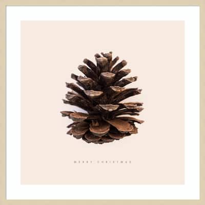 Merry Christmas No 1 by Florent Bodart Wood Framed Wall Art Print