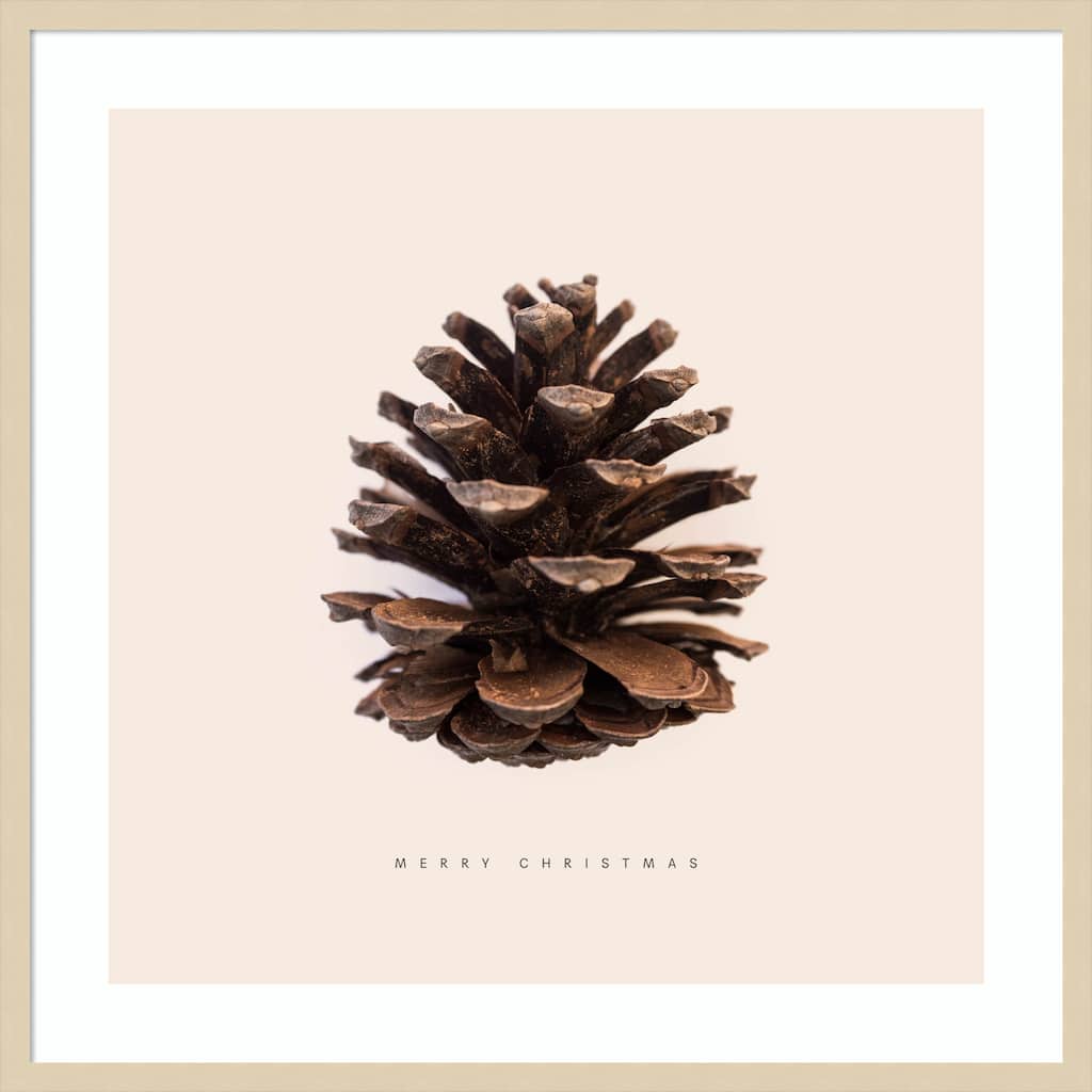 Merry Christmas No 1 by Florent Bodart Wood Framed Wall Art Print