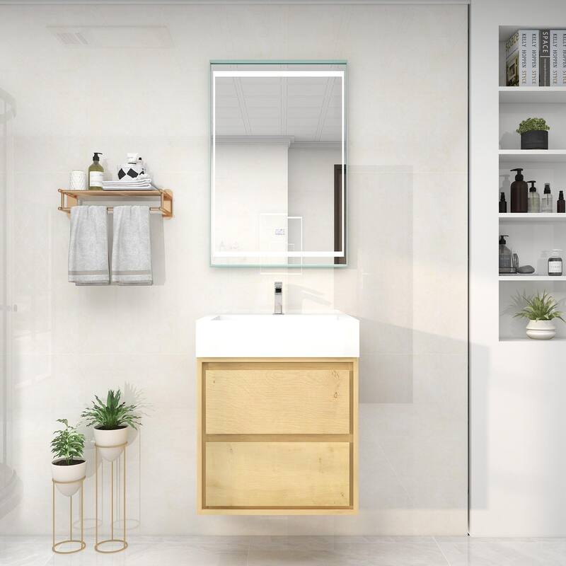 Victoria 24" Wall Mounted Modern Vanity with Acrylic Sink