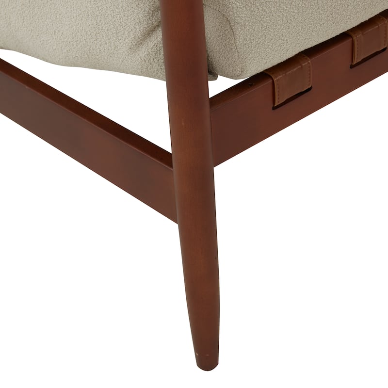 SAFAVIEH Couture Yauhenia Wood Frame Accent Chair - 37 In W x 35 In D x 37 In H. - 37Wx35Dx37H