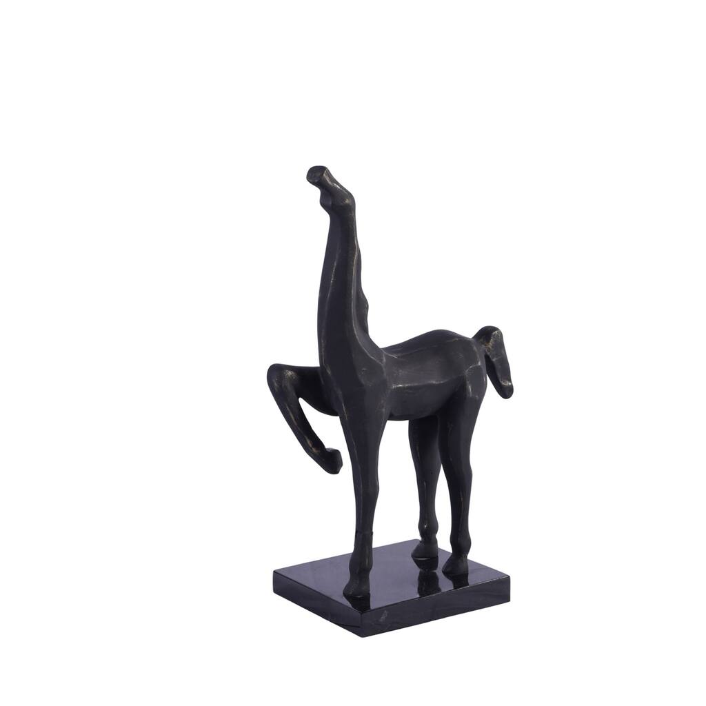Hoof Up Horse Sculpture Copper Blk - Small