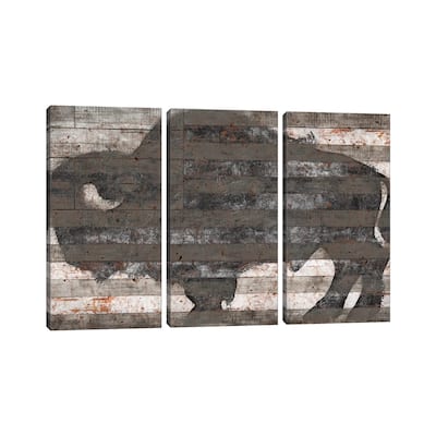 iCanvas "Buffalo II" by Diego Tirigall 3-Piece Canvas Wall Art Set
