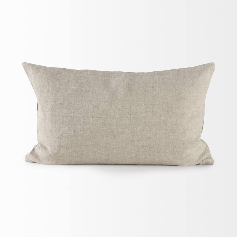 Beige and Gold Striped Pillow Cover