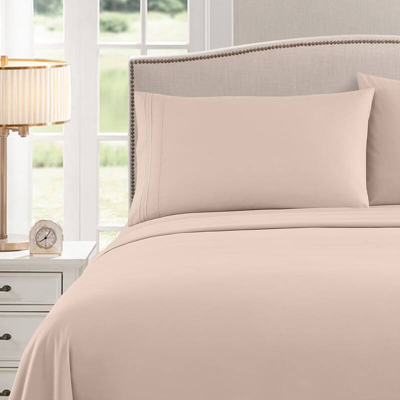 Sweet Home Collection 4 Piece Sheet Set, Ultra Soft 1800 Series, Double Brushed Microfiber