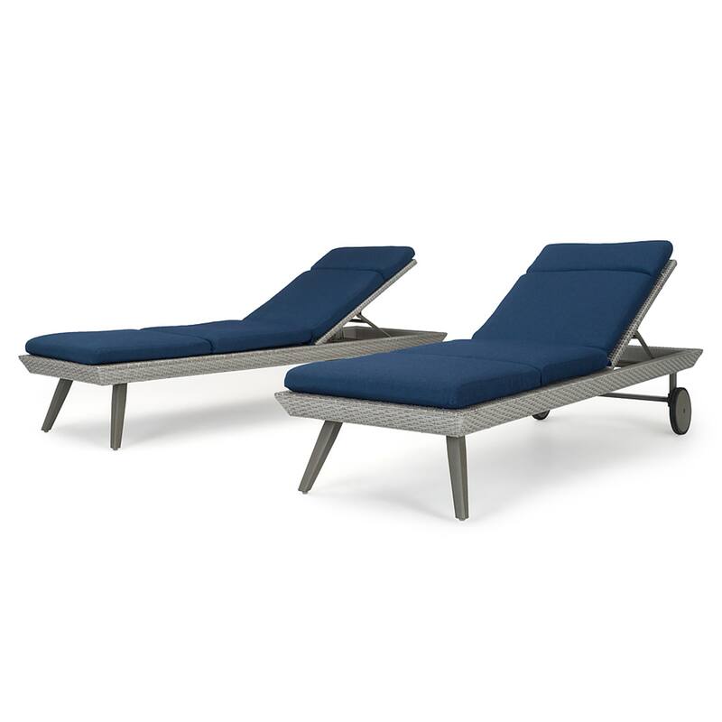 Portofino Casual 2 Piece Sunbrella Outdoor Patio Lounger & Mattress