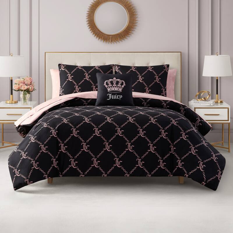 Juicy Couture Link Printed Bed-in-a-Bag Comforter Set