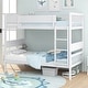 preview thumbnail 5 of 22, Costway Twin Over Twin Bunk Bed Solid Wood Bed Frame with Ladder