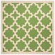 preview thumbnail 78 of 132, SAFAVIEH Courtyard Dorthey Indoor/ Outdoor Waterproof Patio Backyard Rug 4' x 4' Square - Green/Beige
