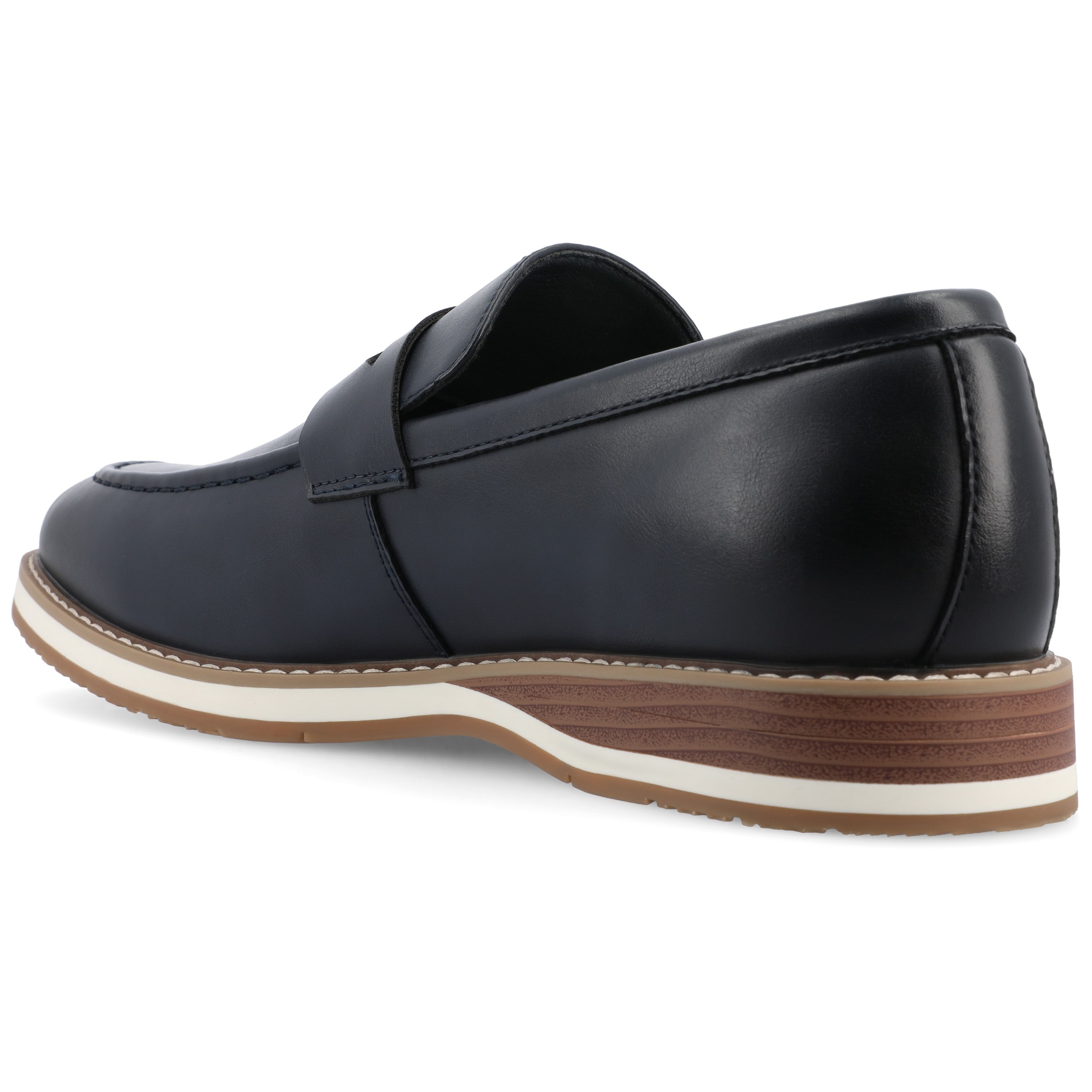 VANCE CO. Men\'s Wide Width Black Faux Leather Keith Slip-On Penny Loafers SZ 12W Vance Mens Kahlil Slip-on Penny Loafer - On Sale - Overstock  main image 2