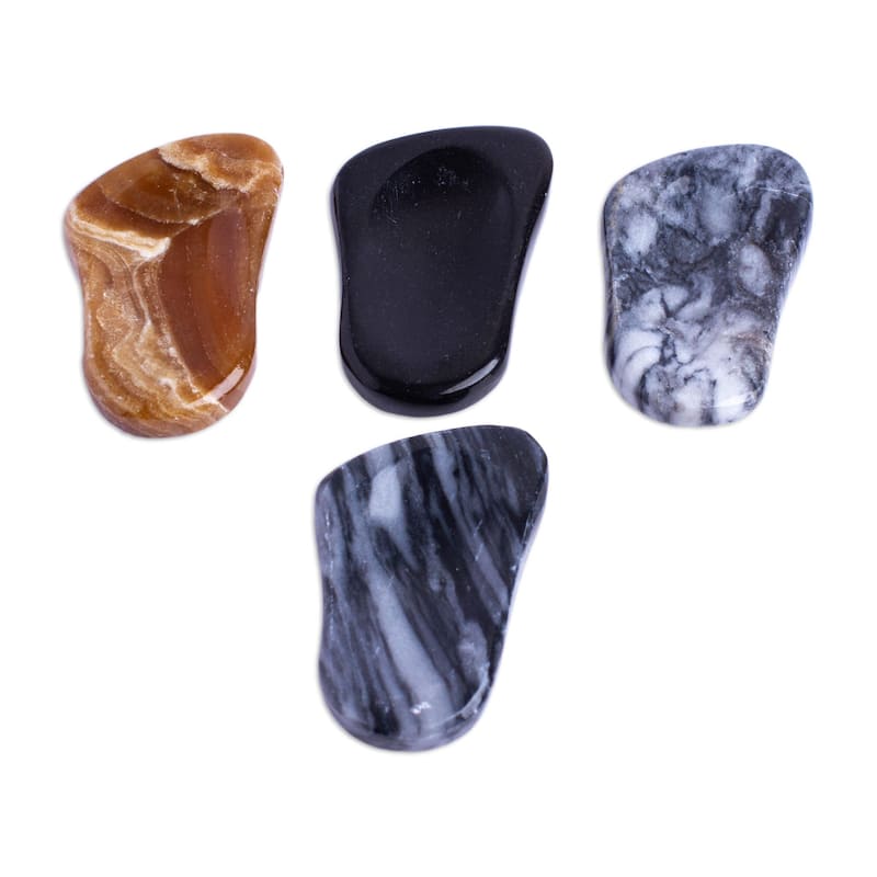 Novica Handmade Stability Amulet Stress-Relieving Stones (Pair)