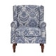 preview thumbnail 32 of 85, 2 Set Transitional Patterned Wingback Accent Chairs with NailHead