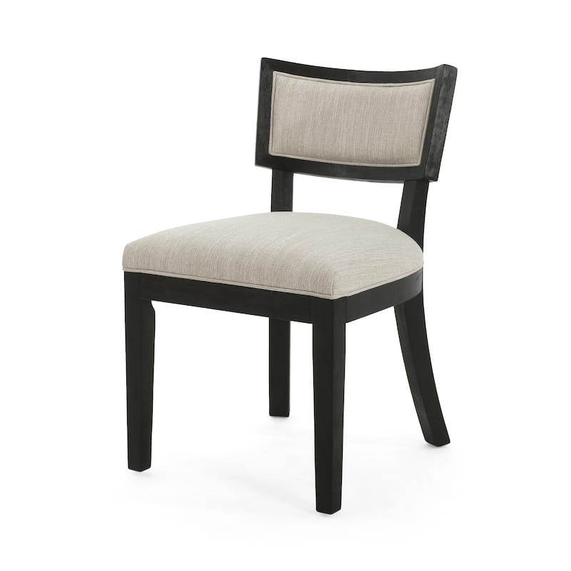 Fescue Farmhouse Fabric and Rubberwood Upholstered Dining Chairs (Set of 2) by Christopher Knight Home