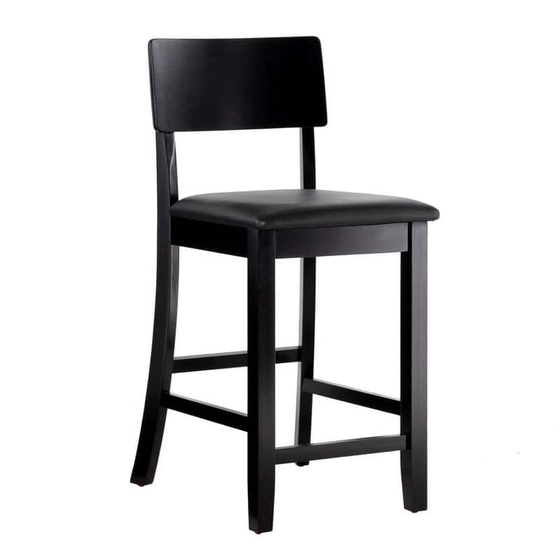 Linon Aldersey Black Stationary Counter Stool