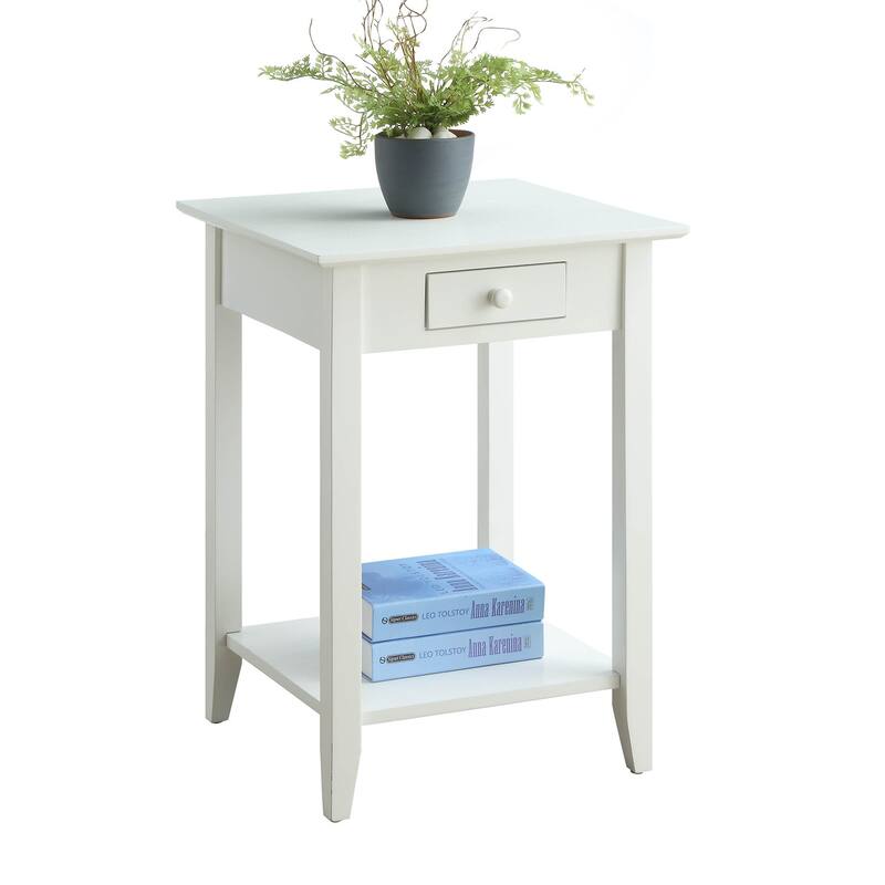 Convenience Concepts American Heritage 1 Drawer End Table with Shelf