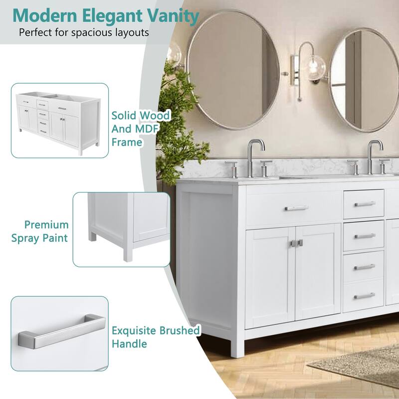 Nephelily 48" 60" 72" Uni-Vanity Bathroom Cabinet with Tall Drawer