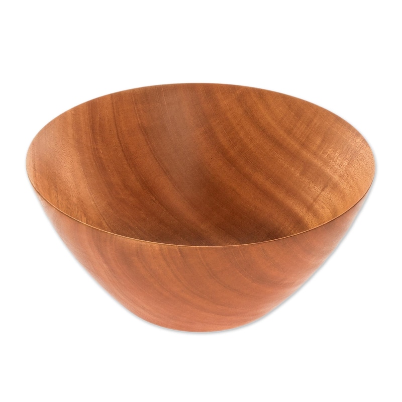 Novica Handmade To The Table Mahogany Wood Serving Bowl (9 Inch)