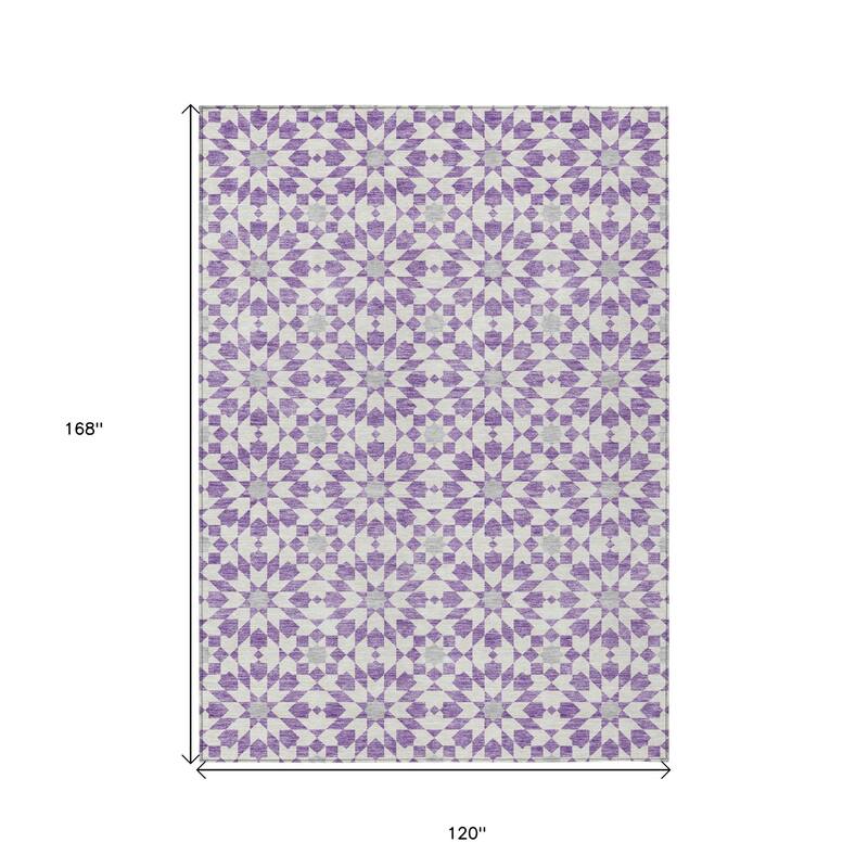 HomeRoots Floral Medallion Transitional Rectangle Outdoor Rug