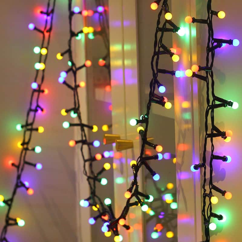 32.8/65.6FT Outdoor LED Pulg In 300/550-Bulb Mini String Lights