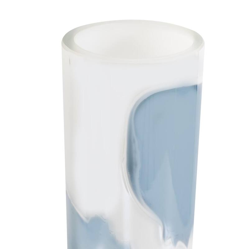 Glacier Bay Layered Cylindrical Glass Vase- Tall
