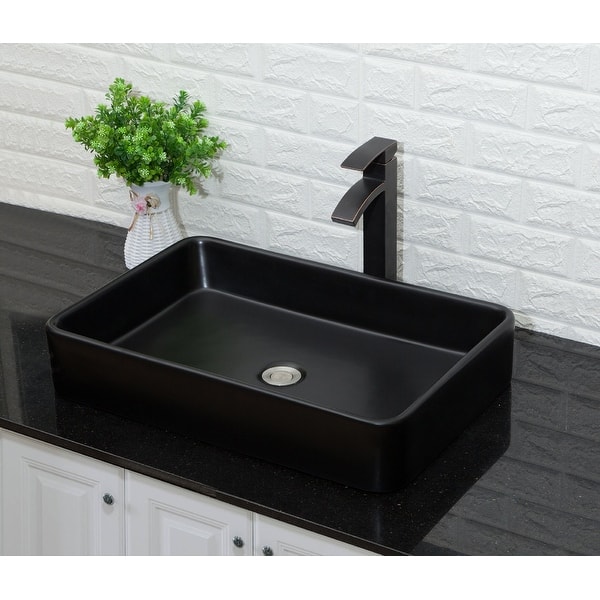 Shop Lordear 24x16 Black Bathroom Vessel Sink Modern Rectangle
