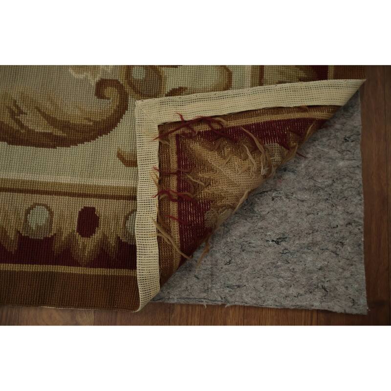 Hand Woven Oriental 100% Wool Carpet Traditional Floral Yellow & Gold Tapestries Area Rug - 12' 3'' X 8' 11''