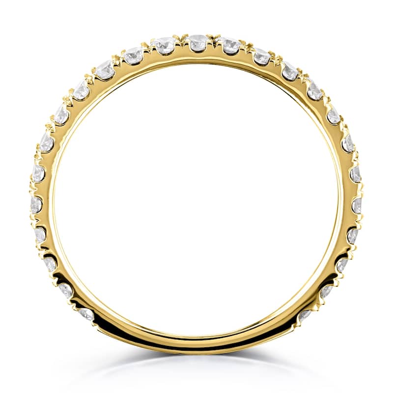 Kobelli 0.55 Carat Natural Diamond 14k Solid Gold Near Eternity Vida Wedding Band