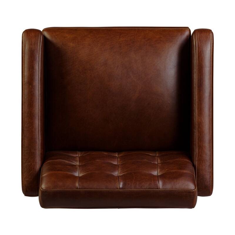 Poly & Bark Herstal Full-Grain Genuine Italian Leather Lounge Chair