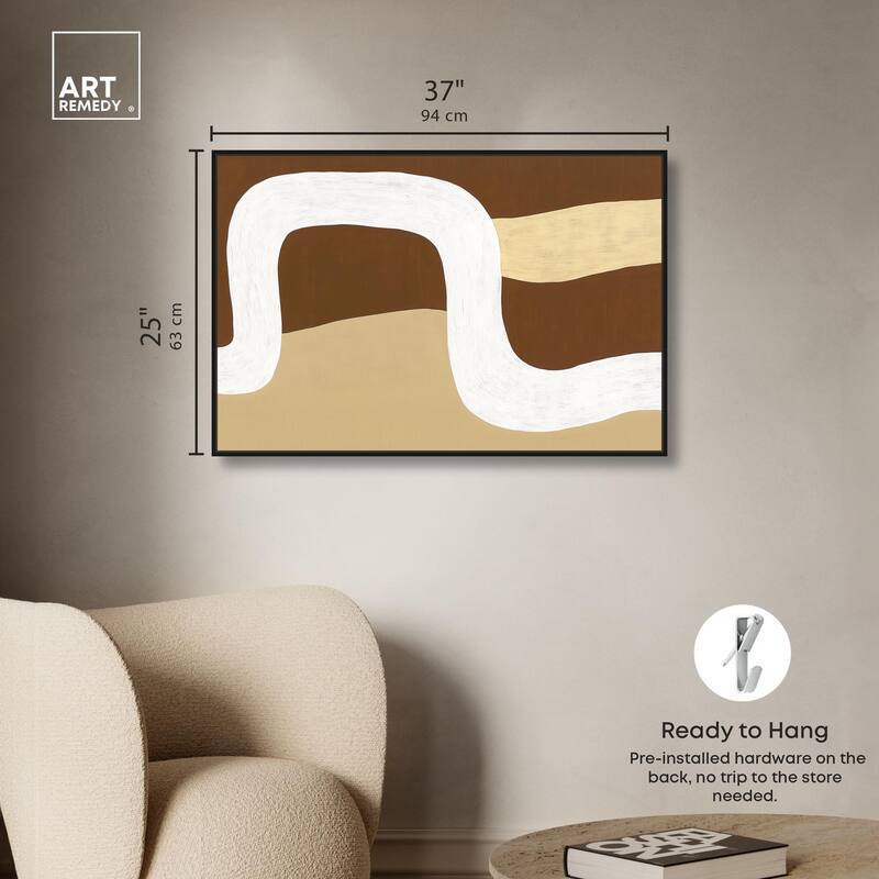 Minimal Wavy II Canvas by Art Remedy