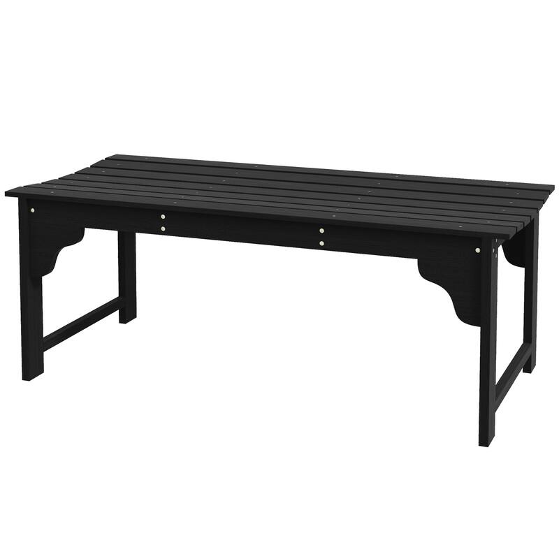 Wooden Garden Bench, Outdoor Park Bench With Slatted Seat