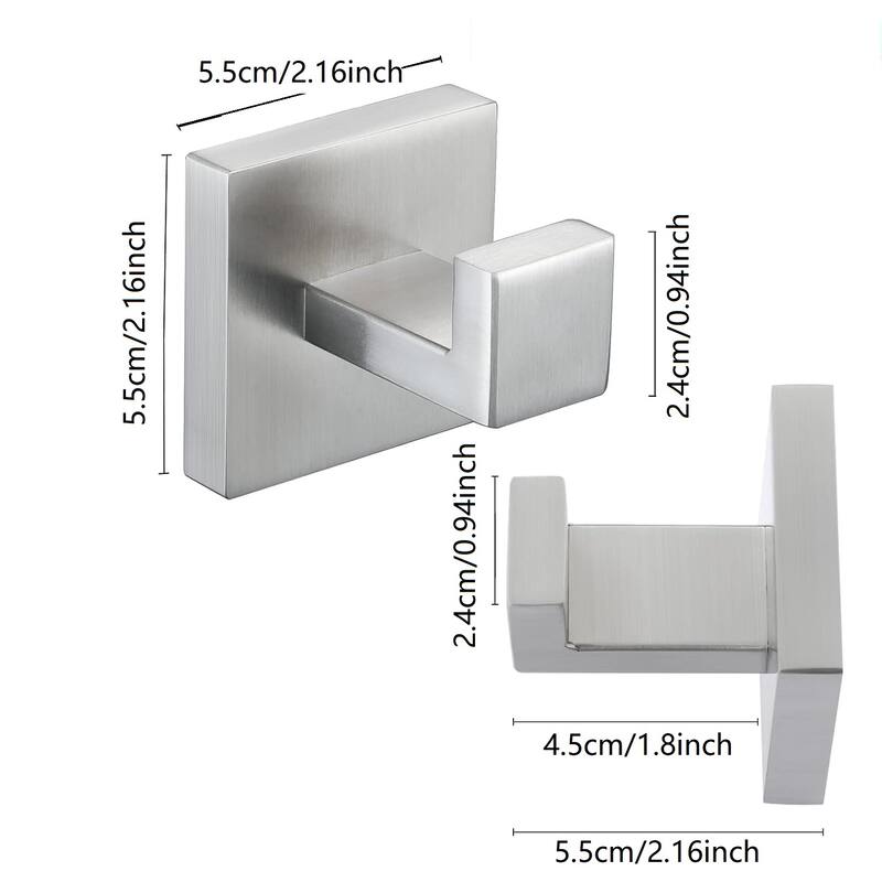 Towel Hooks for Bathrooms,SUS 304 Stainless Steel Coat Hook,Heavy Duty Towels Holder Hooks,8 Pack