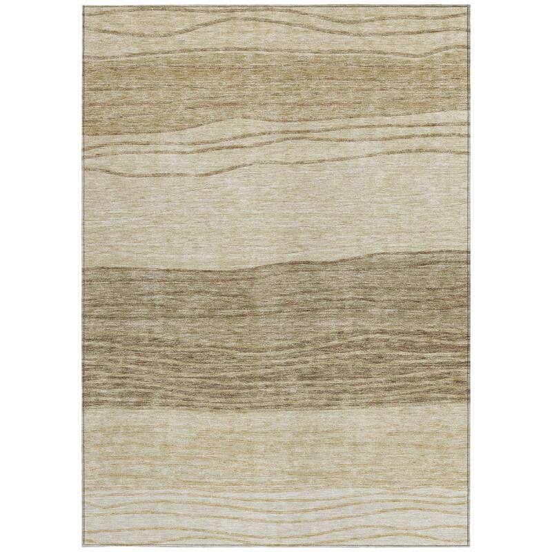HomeRoots Striped Transitional Rectangle Outdoor Rug