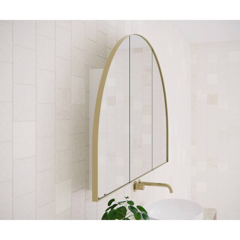 Three Door Steel Frame Arch Shape Medicine Cabinet