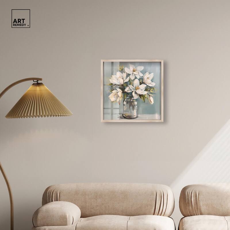 Prismatic Floral and Jar Shadowbox by Art Remedy