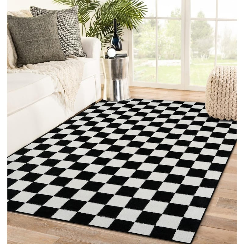 Luxe Weavers Checkered Geometric Area Rug - 5' x 7'