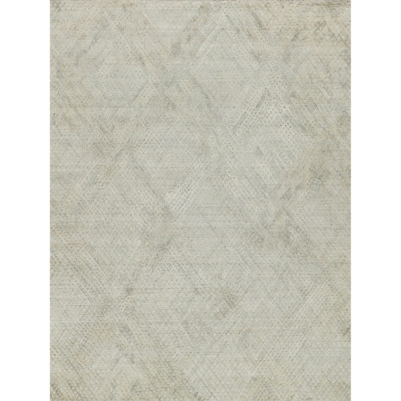 EXQUISITE RUGS Crescendo Hand-loomed Bamboo Silk Beige Area Rug.