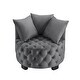 preview thumbnail 2 of 9, Contemporary Upholstered Tufted Leisure Chair Accent Chair