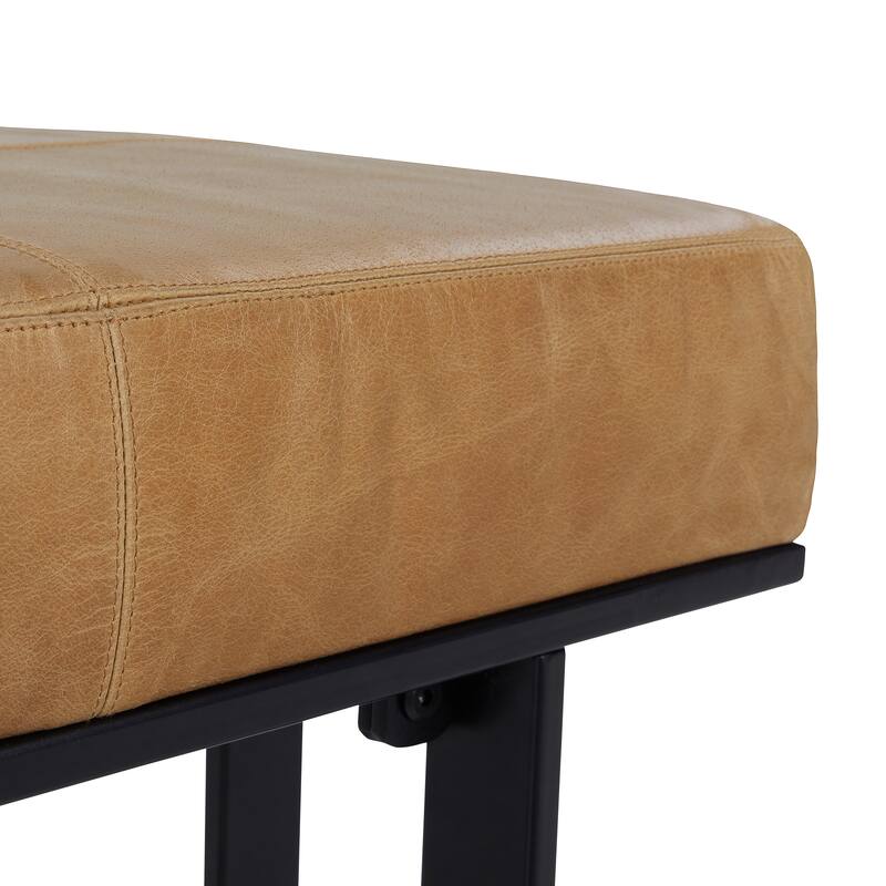 Classic Home Calvin Leather Stool