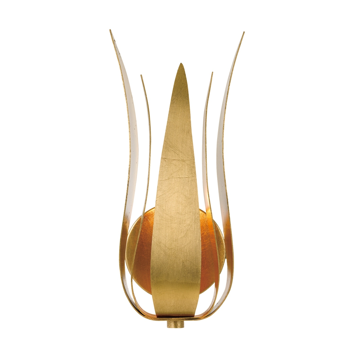 Broche 1 Light Antique Gold Wall Mount - 8'' W x 14'' H x 4.5'' D